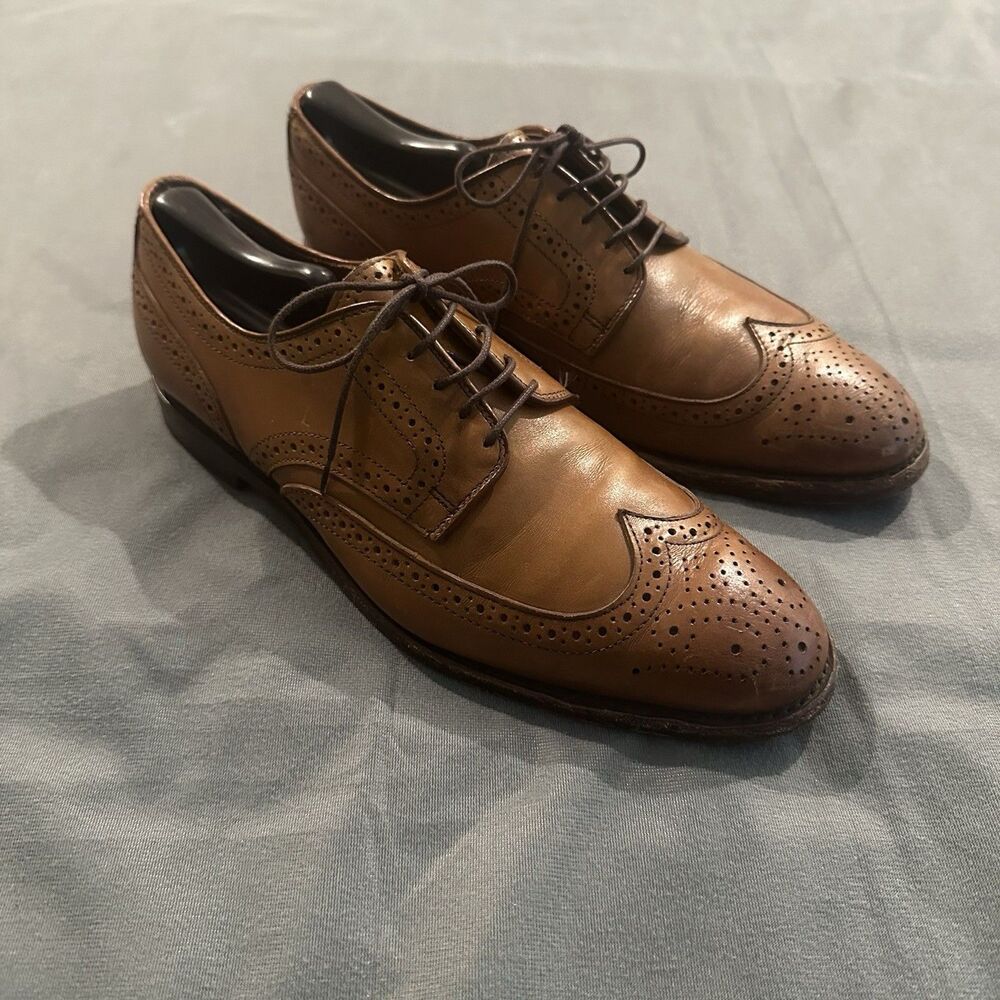 VTG Allen Edmonds Stuttgart Wingtip Oxford Dress Shoes Mens 10.5 D 9728 Walnut